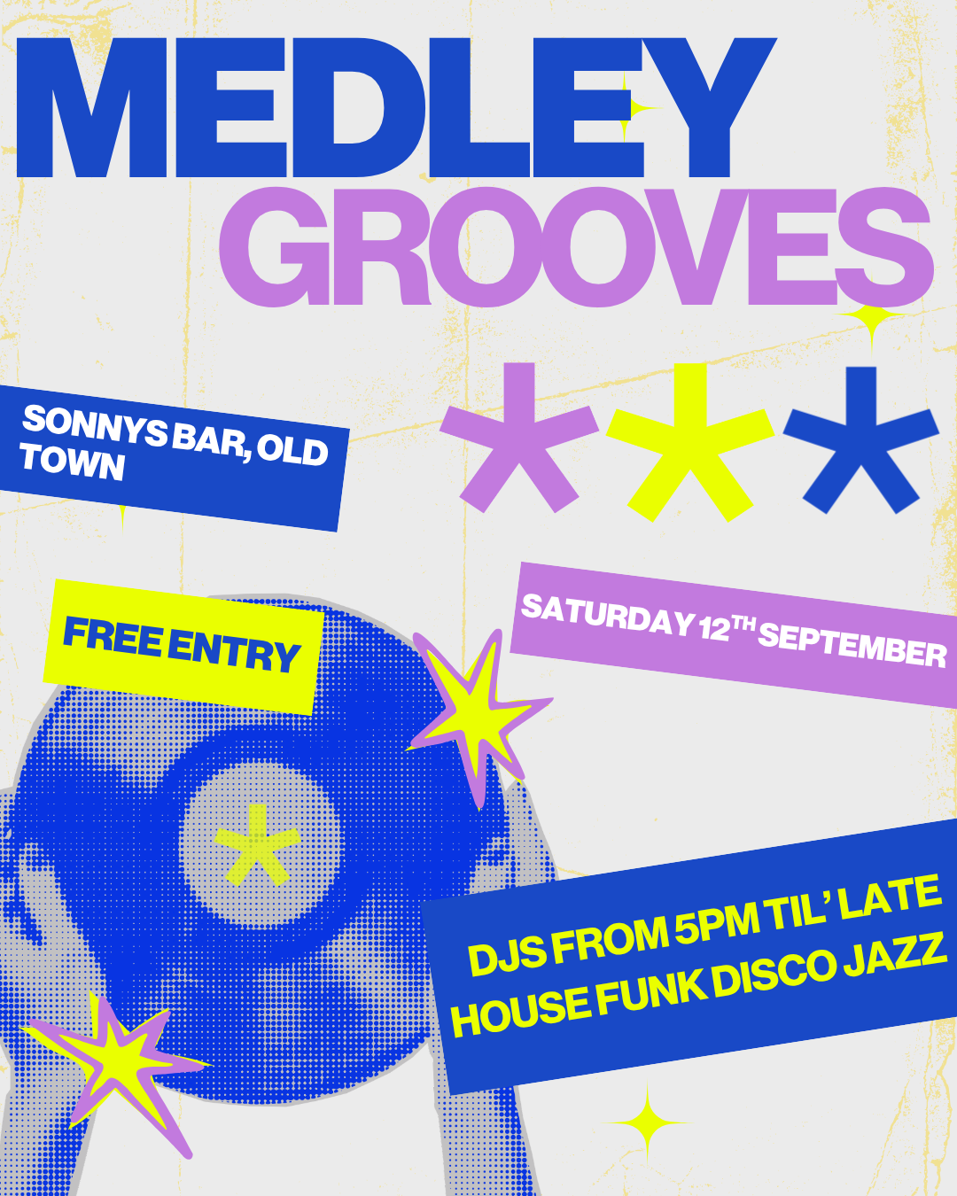 Medley Grooves at Sonny's — 12th September 2026